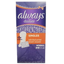 Always dailies singles normal pantyliners 20