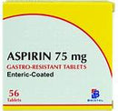 Aspirin 75mg tablets (56)