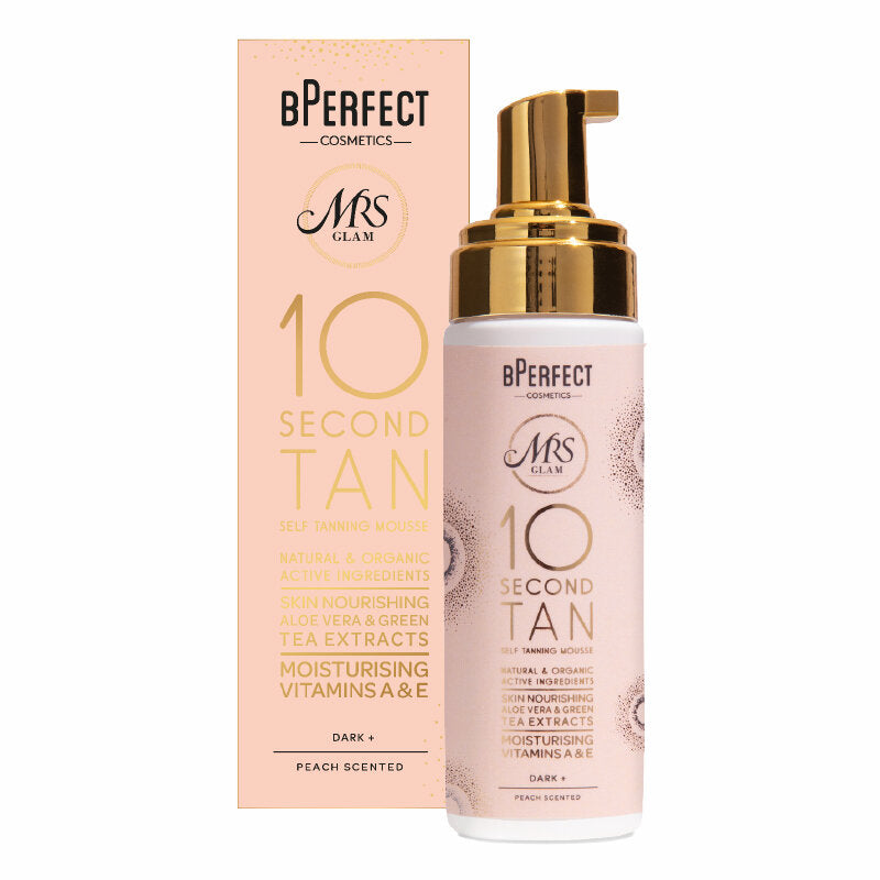 BPerfect Mrs Glam 10 Second Tan Peach Scented Mousse Dark 175ml