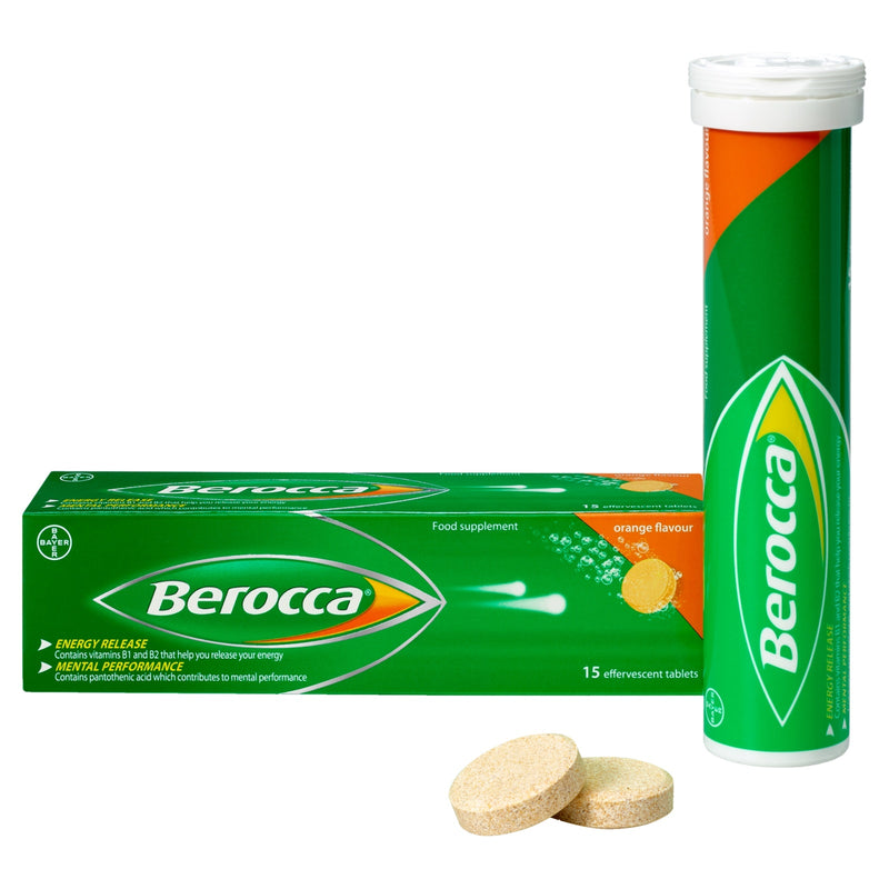 Berocca Energy Releasing Orange Flavour 15 Sugar-Free Tablets