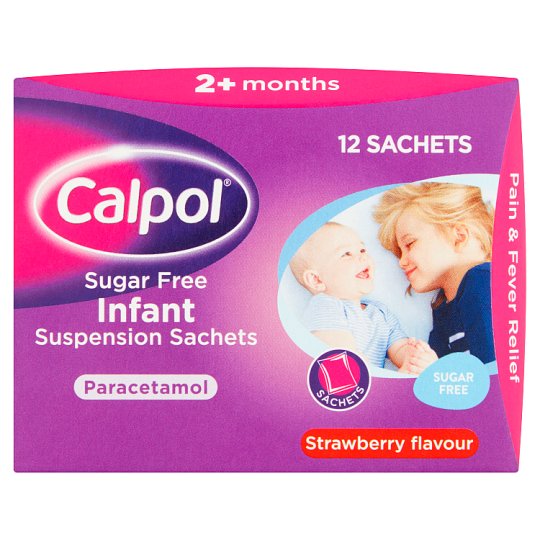Calpol infant 12 sachets strawberry