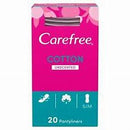 Carefree cotton unscented 20 pantyliners