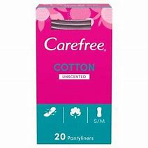 Carefree cotton unscented 20 pantyliners