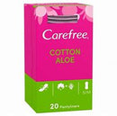 Carefree cotton aloe 20 pantyliners