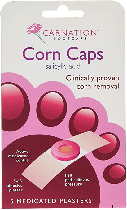 Carnation Footcare Corn caps Salicylic Acid 5 medicated Plasters