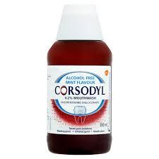 Corsodyl mouthwash mint alcohol free 300ml