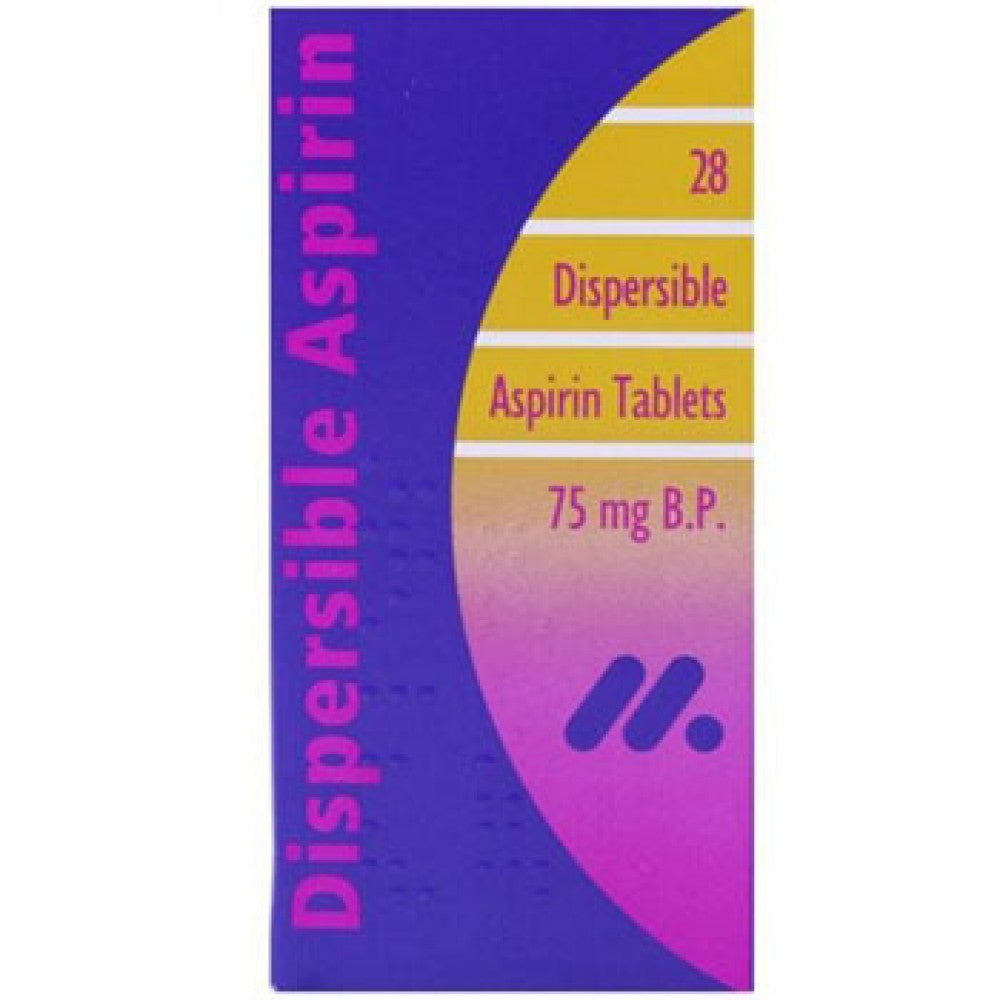 Dispersible aspirin 75mg tablets (28)