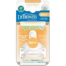 Dr. Brown's Options silicone teats Level 3. Wide Neck 6m x2