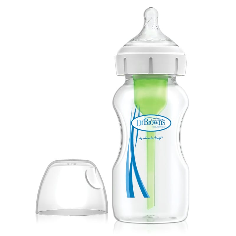 Dr Brown's Options Anti-Colic 270ml Single Bottle with Vent. (Wide Neck 0m+ Teat)