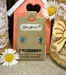 Earsense December birth stone earrings