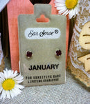 Earsense January birth stone earrings
