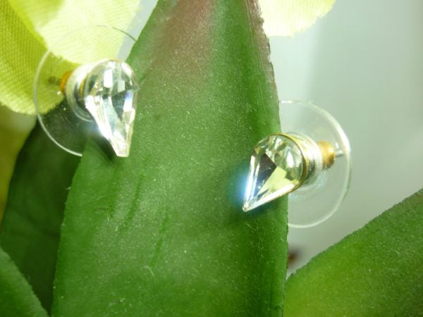 Earsense crystal teardrop stud earrings