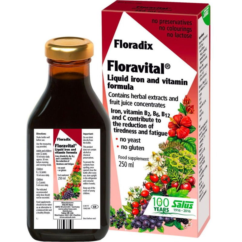Floradix Floravital Iron and Vitamin Liquid Formula 250ml