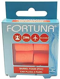 Fortuna Barrel foam (PVC) Ear plugs x 2 pairs