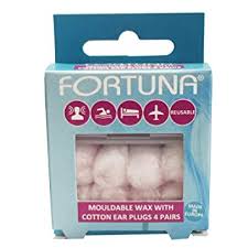 Fortuna Ear plugs Mouldable wax with cotton 4 pairs