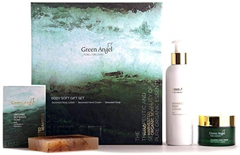 Green Angel Body Soft Gift Set - 115g soap, 200ml body lotion, 50ml hand cream