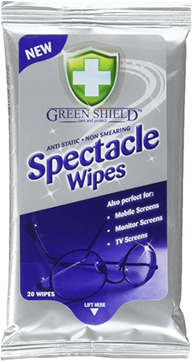 Green Shield Spectacle Wipes 20 Wipes