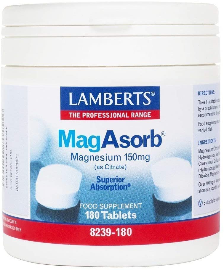 Lamberts MagAsorb 150mg Magnesium Citrate 180 Tablets