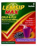 Lemsip max cold & flu blackcurrant 5 pack