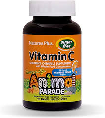 Natures Plus Animal Parade Vitamin C Orange Flavour 90 Tablets