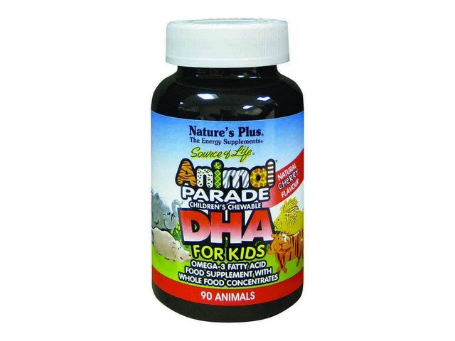 Natures Plus Animal Parade DHA for Kids Cherry Flavour 90 Tablets
