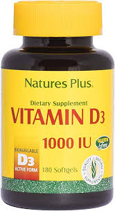 Natures Plus vitamin D3 1000iu 180 softgels
