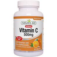Natures aid Vitamin C chewable 500mg 100 tablets
