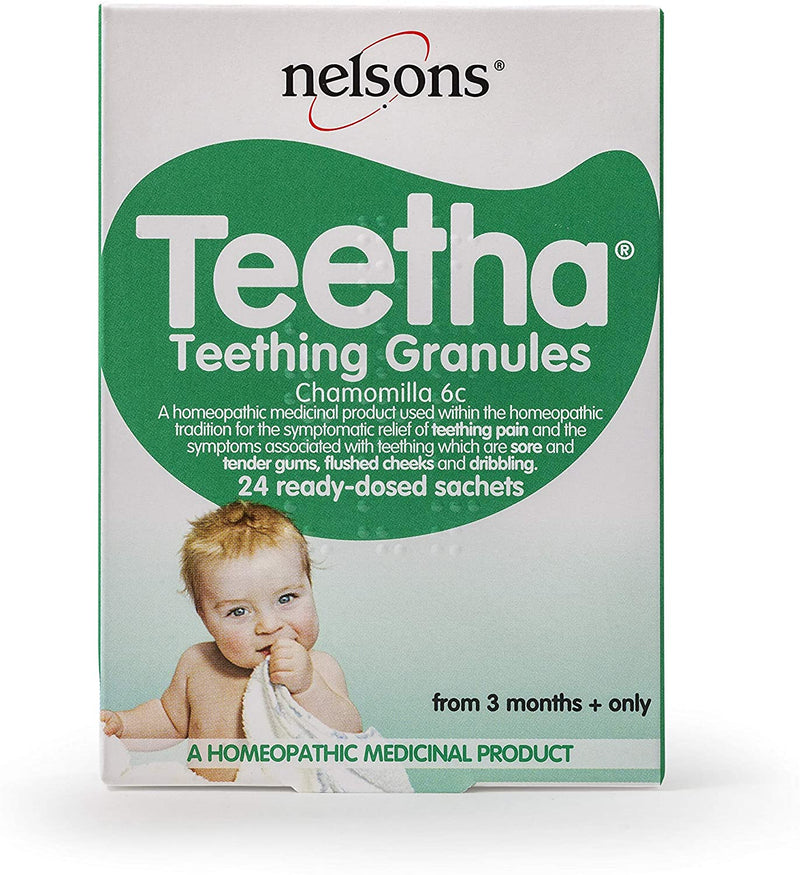Nelsons Teetha Teething Granules 3+ Months 24 Sachets