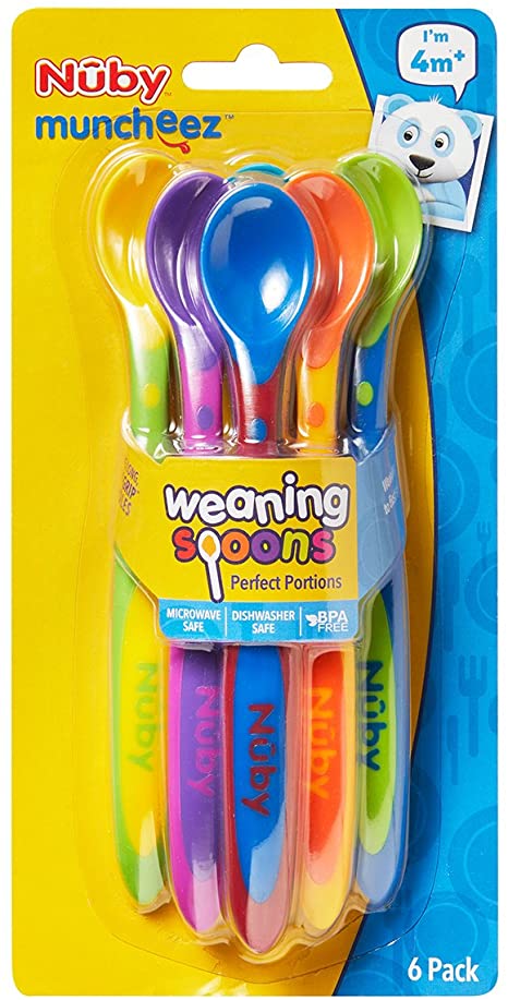 Nuby Muncheez Weaning Spoons (4m+) 6 pack