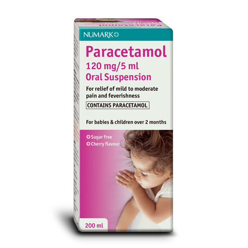 Numark Paracetamol 120mg-5ml Cherry 200ml