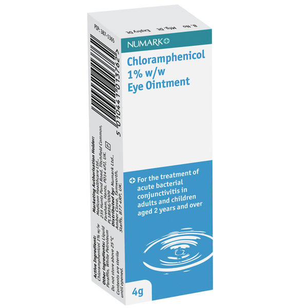 Numark chloramphenicol 1% eye ointment 4g
