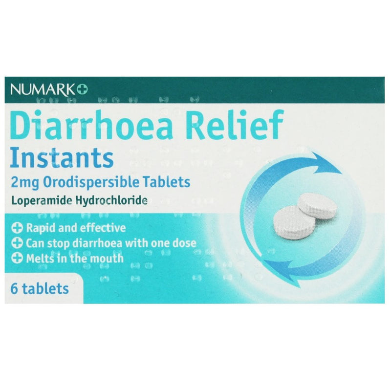 Numark diarrhoea relief instants 6 tablets