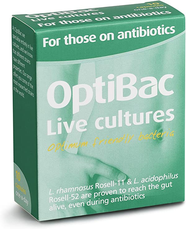 Optibac Probiotics For those on Antibiotics 10 Capsules