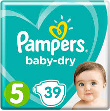 Pampers baby dry  essential pack size 5 (39 pack)
