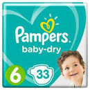Pampers baby dry  size 6 essential pack (33 pack)