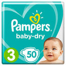 Pampers baby dry nappies size 3 (50 pack)