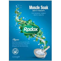 Radox bath salts muscle soak 400g