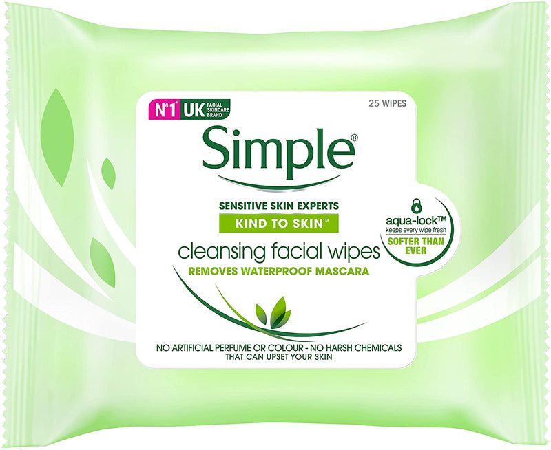 Simple cleansing wipes 25 pack