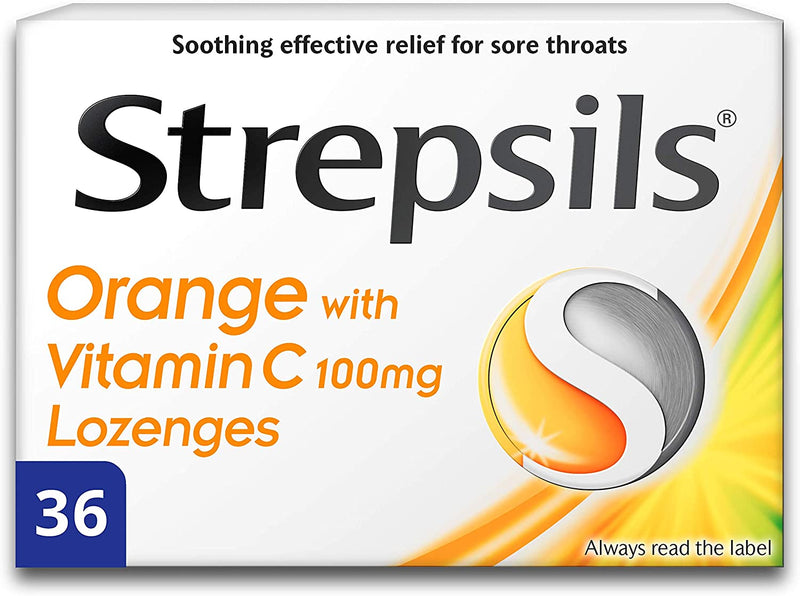 Strepsils Orange with Vitamin C Lozenges 36
