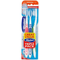 Wisdom toothbrush medium triple pack