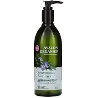 Avalon organics rejuvenating rosemary glycerin hand soap 355ml