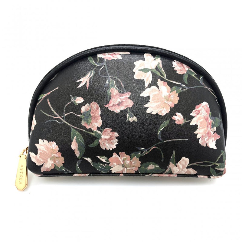 Astrea  black floral cosmetic bag