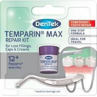 Dentek temparin max repair kit for lost fillings Caps & crowns 12+ Repairs