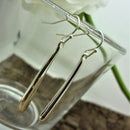 Earsense Silver Drop Bar Earrings