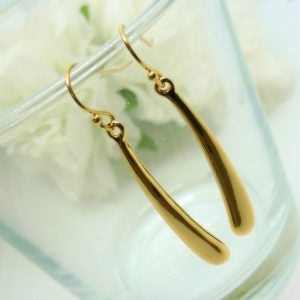 Earsense Gold Drop Bar Earrings