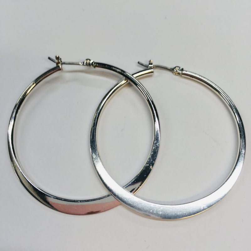 Earsense Medium Silver Hoop Earrings
