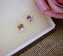 Earsense Multicoloured Iridescent Stud Earrings