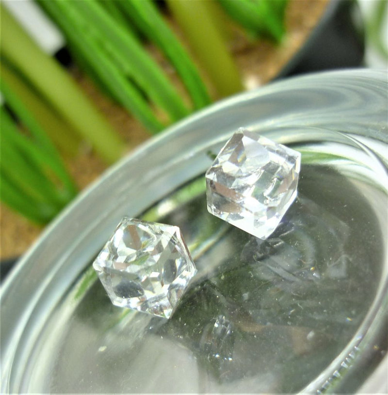 Earsense Crystal Cube Earrings