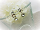 Earsense Silver Star Crystal Stud Earrings