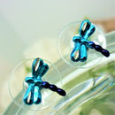 Earsense Dragonfly Multicoloured Stud Earrings